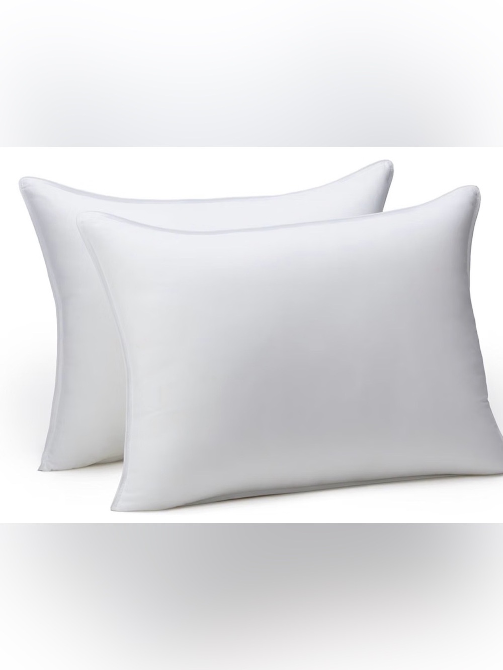 Amazon Basics Down Alternative Pillow for Side and Back Sleepers, Medium Density